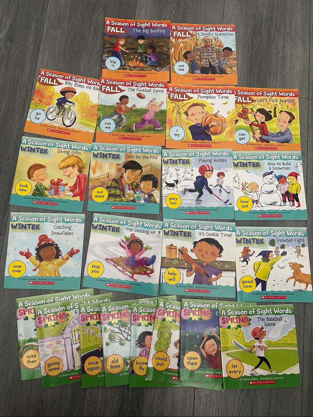 A Season of Sight Words Book Set - Scholastic Fall Winter Spring